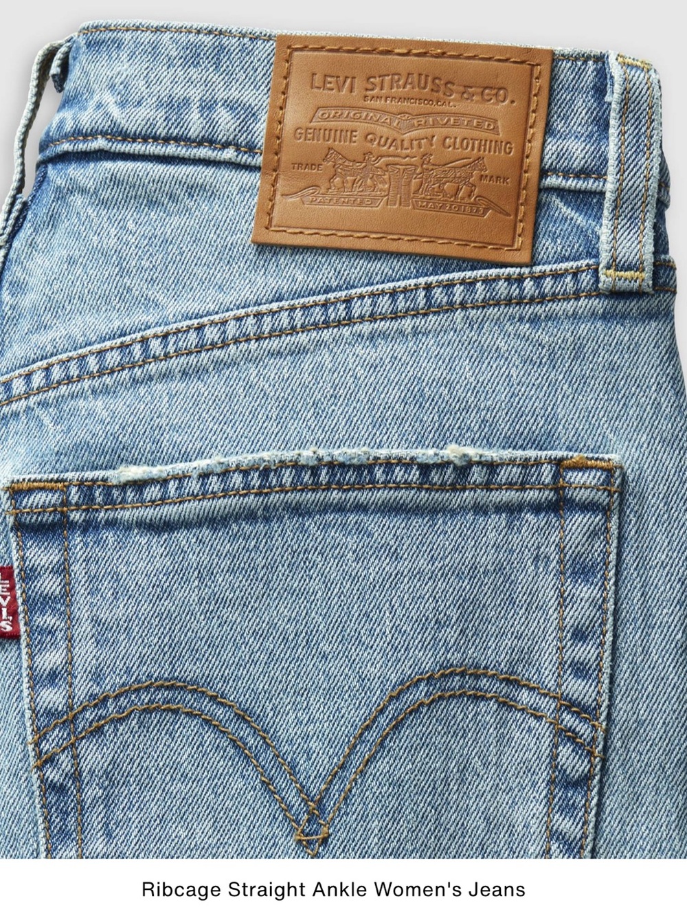 Levi’s Ribcage straight ankle jeans. 28 x 31. Light/medium wash. - Picture 11 of 12